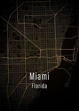 Miami City Map Florida