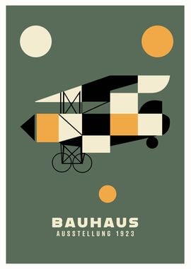 Bauhaus Vintage Airplane Poster