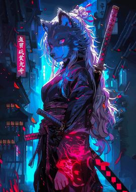 Wolf Samurai Girl