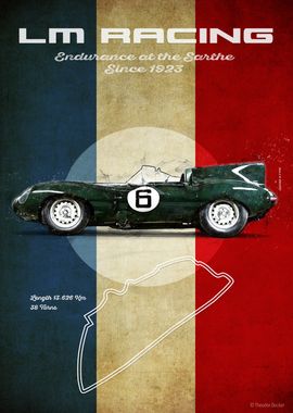 LM Racing Jaguar D-Type Poster