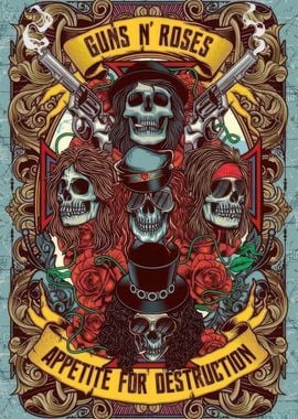 Guns N' Roses Skull Poster