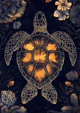 Golden Sea Turtle