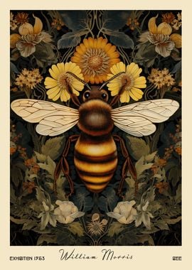 William  Morris Bee and Flowers Art