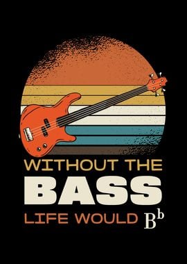 Bass Guitar Retro Design