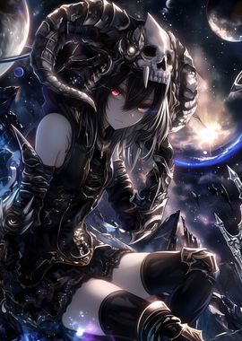 Dark Anime Girl in Space