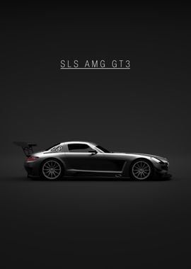 Black Mercedes SLS AMG GT3 Race Car