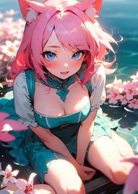 Anime Girl Sea of the Flowers