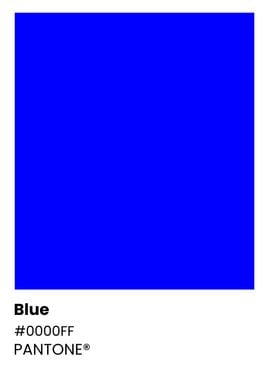 Pantone Blue Color Chart