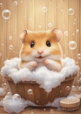 Cute Hamster Bath Time