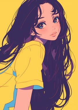 Anime Girl with Long Hair