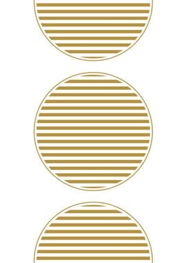 Gold Striped Circles