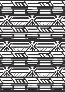 Geometric Black and White Pattern