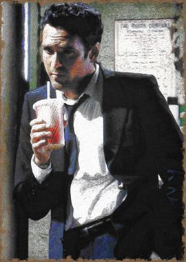 Man in Suit with Drink