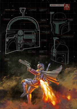 Boba Fett Helmet Schematic