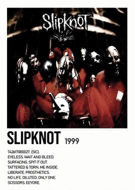 Slipknot Heavy Metal Music' Poster, picture, metal print, paint by 