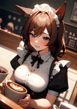 Anime Girl Coffee Time