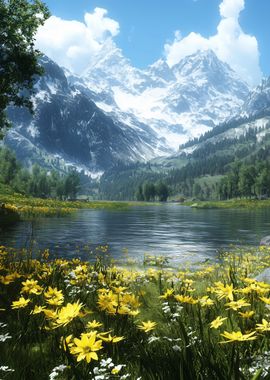 Mountain Lake Serenity