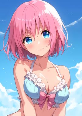 Cute Anime Girl in Bikini