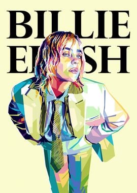 Billie Eilish Pop Art Portrait