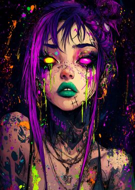 Neon Grunge Girl