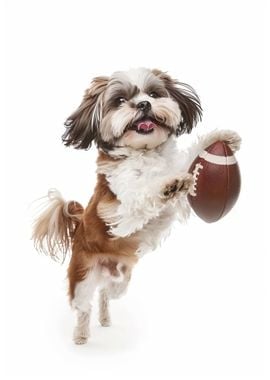 Shih Tzu with Football