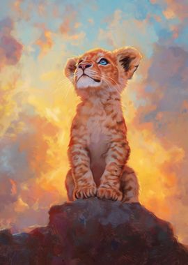 Lion Cub Sunset