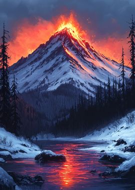 Volcanic Eruption Landscape