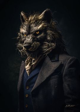 Portrait of Werewolf in suite