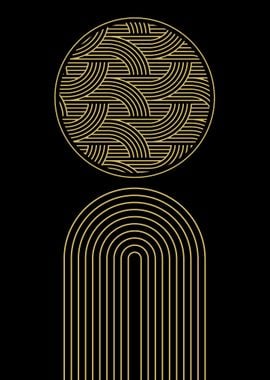 Gold Geometric Art Print