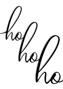 Ho Ho Ho Christmas Typography