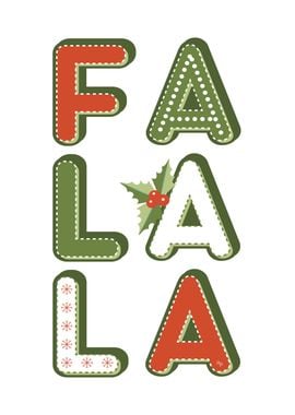 Fa La La Xmas typography