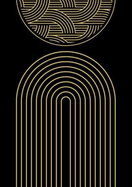 Gold Geometric Art Print