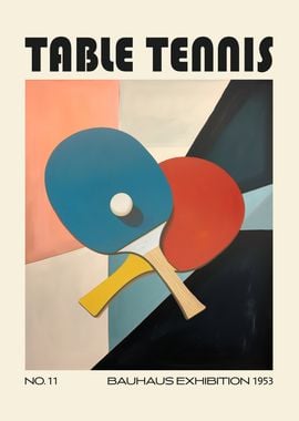 Table Tennis Bauhaus Mid Century