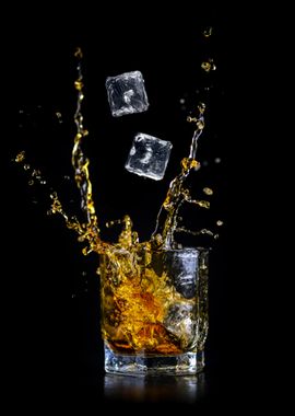 Whiskey Splash with Ice