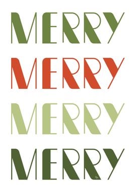 Merry Christmas Retro Typography