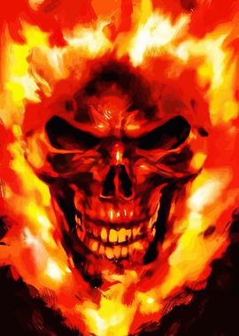 Flaming Skull