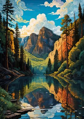 Mountain Lake Reflection