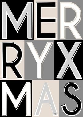 Modern Christmas Xmas Typography