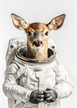 Deer in an astronaut Art