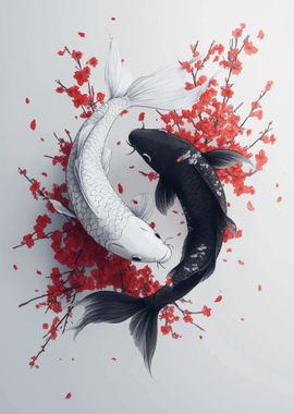 Yin Yang Koi Fish