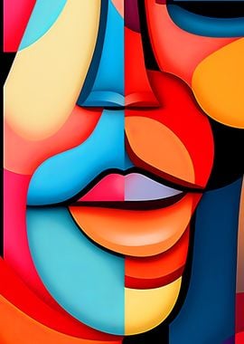 Abstract Face Art