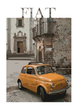 Fiat 500 in Italian Town