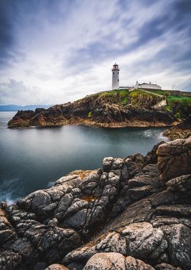 Lighthouse on Rocky Coast