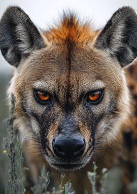 Close-up Hyena Portrait