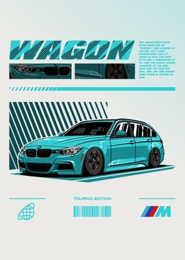 BMW 3 Series Wagon Cyan 2