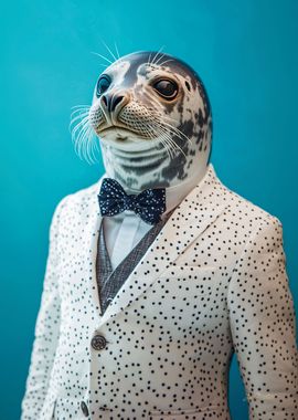 Portrait of a Seal in Suit