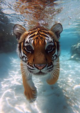 Tiger Underwater