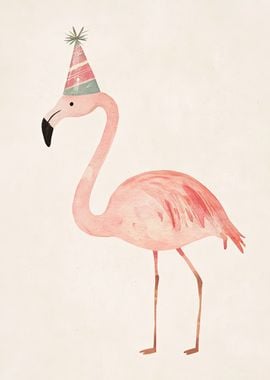 Pink Flamingo Party Hat