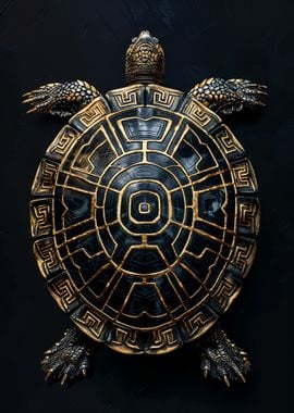 Golden Turtle Sculpture