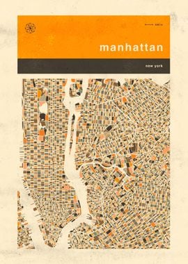 Manhattan NYC Map Art Print